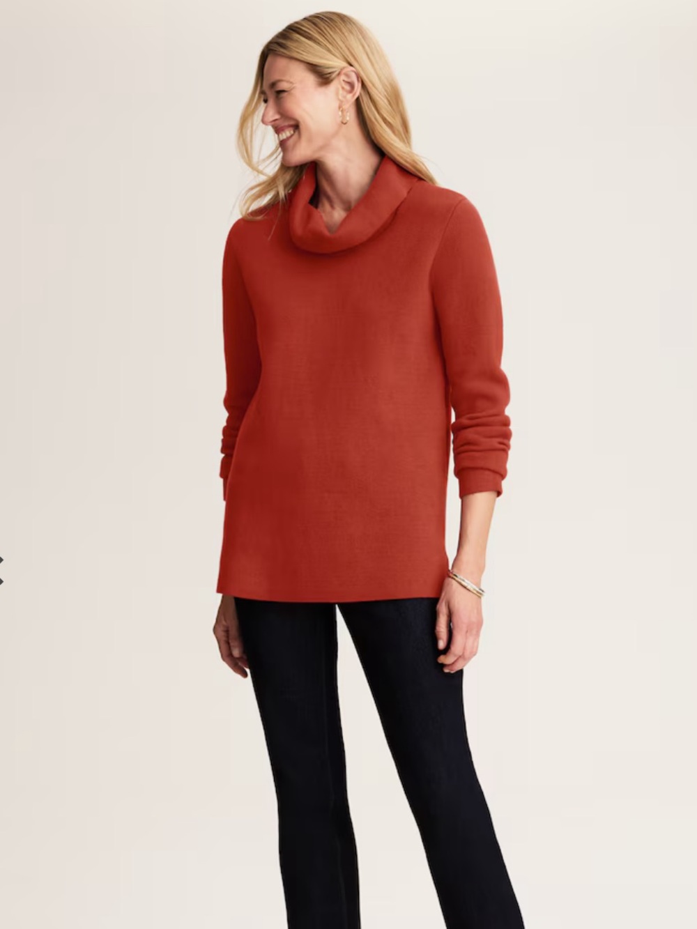 J Jill Majestic Cowl Neck Sweater Size XL NWT in Color Pottery